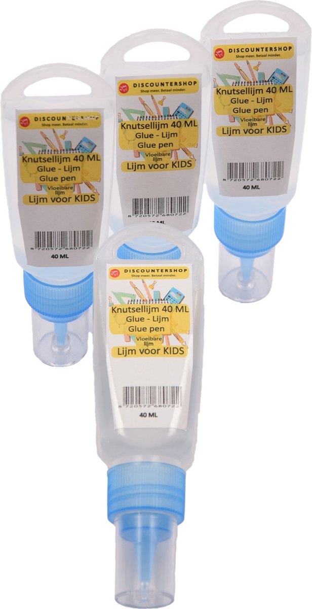 Discountershop® | Stuks 4 | Knutsellijm 40ml lijm pen - Lijm - All purpose glue - Glue pen - Kinderlijm - Knutselen - Goedkope knutsellijm |Alleslijm